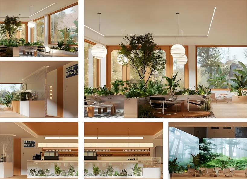 清新田園風烘焙店裝修案例