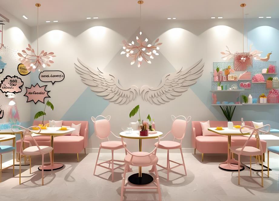 韓係少女風烘焙店裝修案例