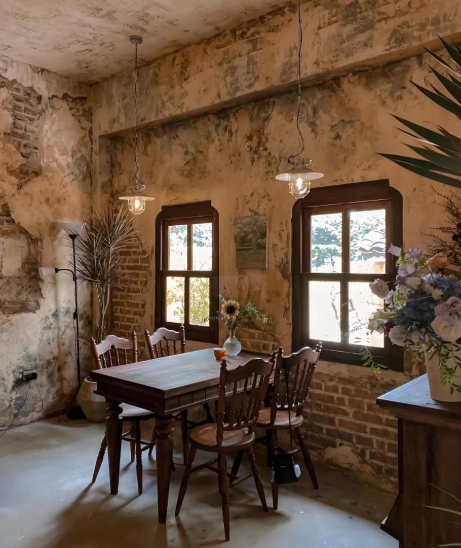 複古文藝風烘焙店裝修案例