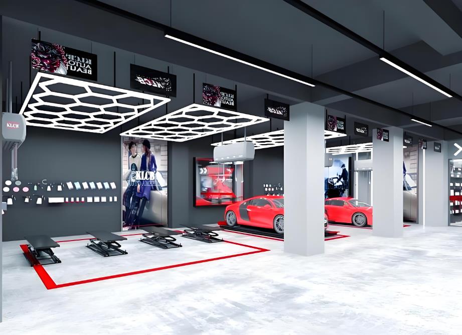 上海長寧370平汽修店裝修效果