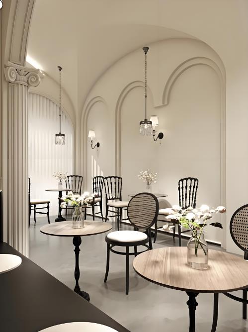 46㎡法式甜品店設計案例