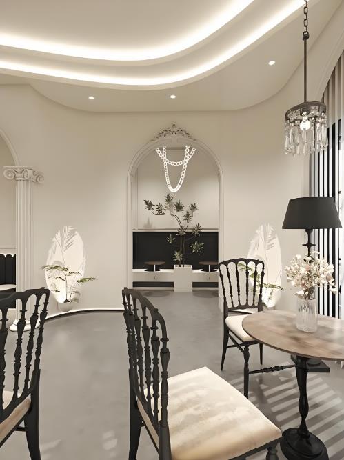 46㎡法式甜品店設計案例