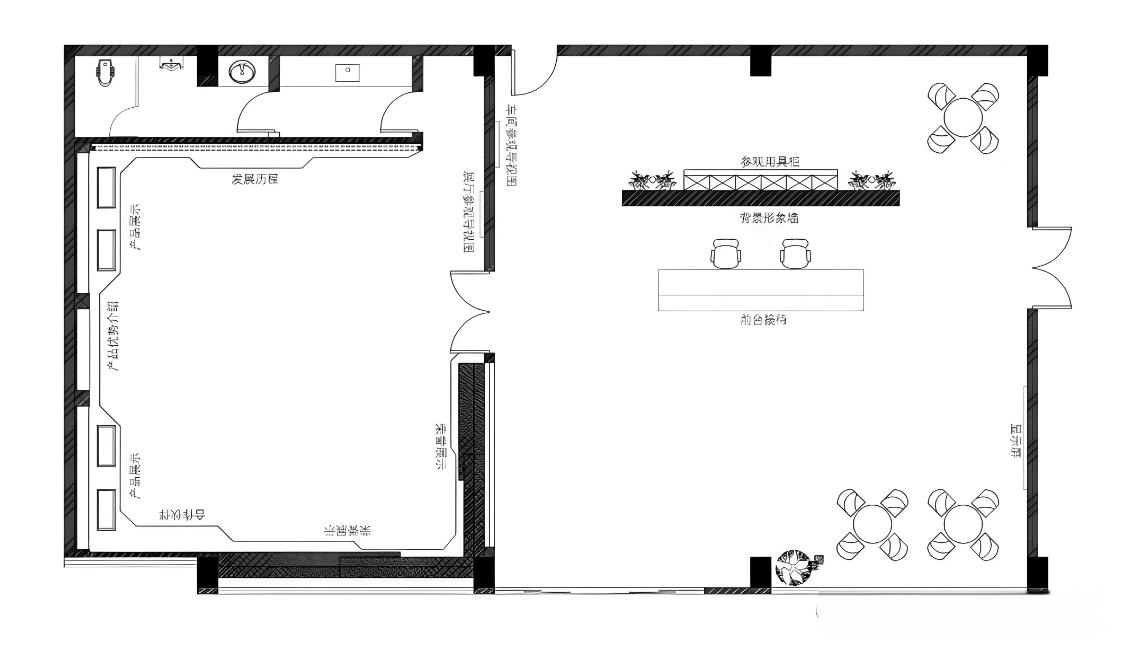 企業展廳設計平麵布局圖