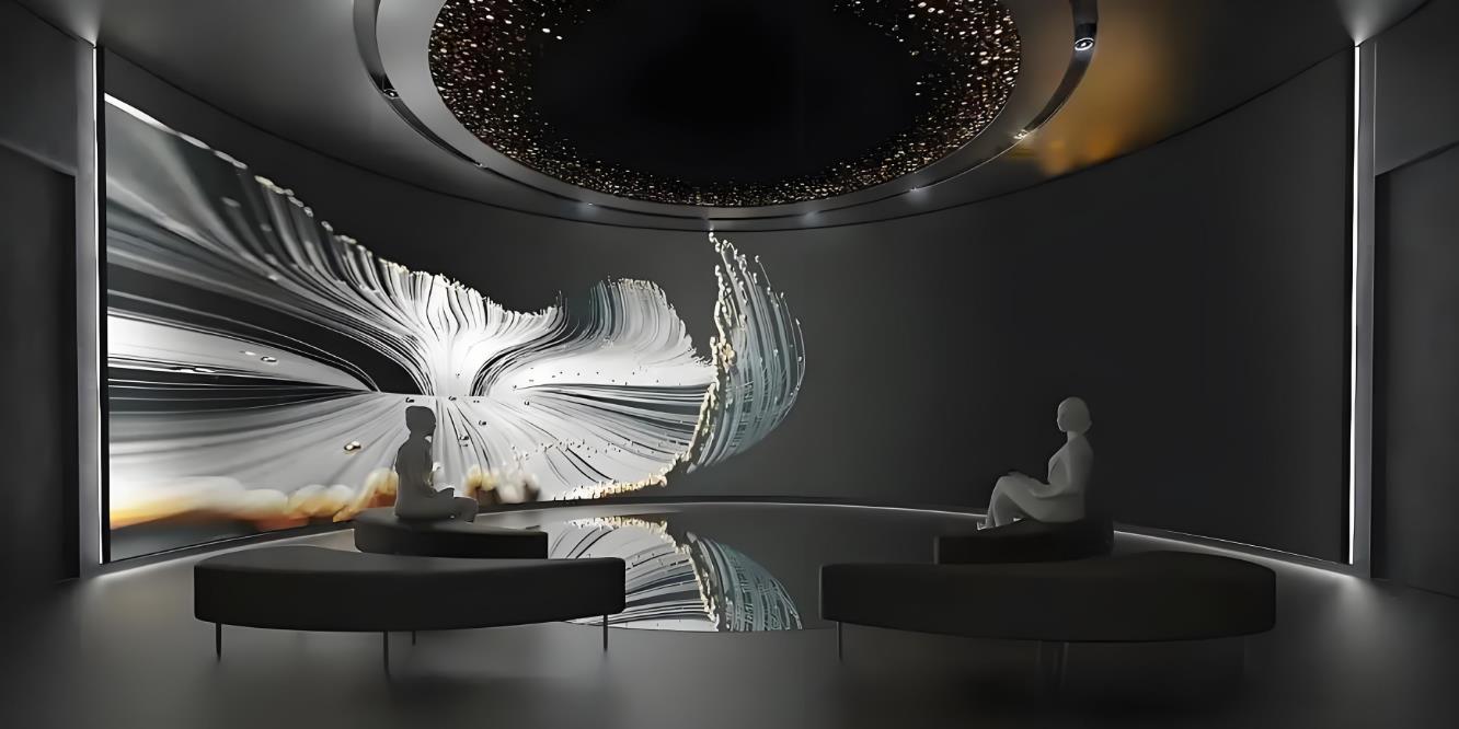 驚豔展廳裝修設計,企業健康科普展廳裝修效果圖